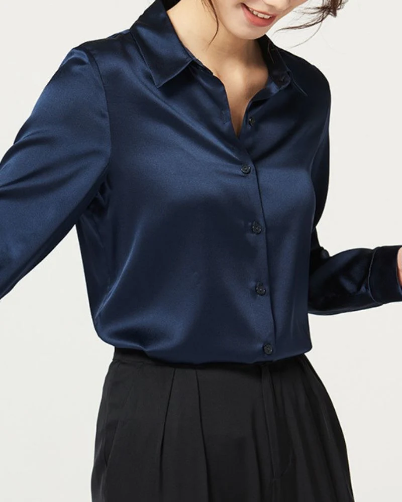Sapphire Blue full sleeve formal collar shirt
